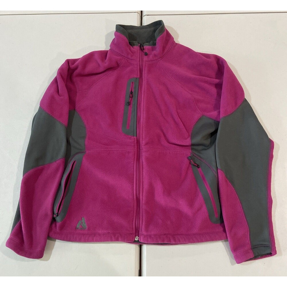 Eddie Bauer First Ascent Half Zip Fleece Pullover Jacket Womens Large Purple